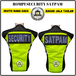 Gratis Nama Dada - Rompi Security Jaring Terbaru | Rompi Satpam Taslan Jaring Model Jatah Rompi Pria Serbaguna