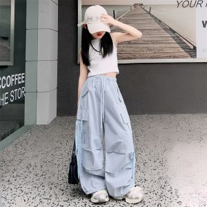 Wonderlandkids Girls Pants Summer Fashion Sports Cargo Pants Childrens Jogging Pants 2-14 Years