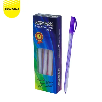 MONTANA Pulpen Pena 0.7 mm 12 Pcs Needle Tip Alat Tulis 121 ST/Lusin