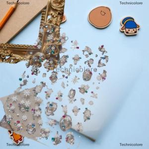 [COD] Technicolore สติกเกอร์ตกแต่งเล็บลายจุดเล็กๆสีสันสดใสสไตล์คริสมาสต์น่ารักสำหรับผู้หญิงสติกเกอร์ตกแต่งเล็บ