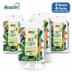 【JJ HOME】 心相印Hearttex Cotton Soft Hanging Facial Tissue Towel 160/180 Sheets 200x200mm Large Soft Bathroom Paper