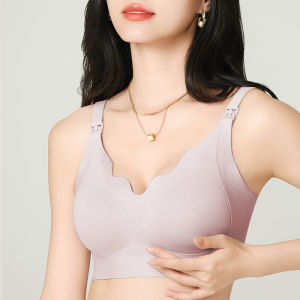 【OFFICIAL】 Front-opening Supportive Maternity Nursing Bra 7A Grade Antibacterial Front-opening Button-up Maternity Nursing Bra Fixed-cup Postpartum Nursing And Supportive Maternity Bra
