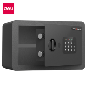Deli ตู้เซฟนิรภัยขนาดเล็ก ตู้เซฟดิจิตอล สแกนนิ้วมือ กันไฟ มีรับประกัน ออกใบกำกับภาษีได้ Safe Box