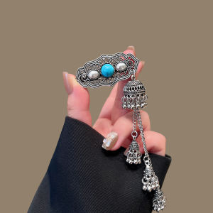 clu Ethnic style Sparkling diamond tassel BB clip Heavy duty Hairpin Female Crystal shattered hair clip ulc