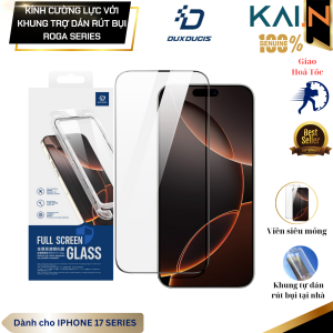 [Không Lẹm Viền] Miếng Dán Cường Lực Kèm Khung Tự Dán Dux Ducis cho iPhone 17 Pro Max / 17 Pro/ 17 Air/ 17 Roga Series