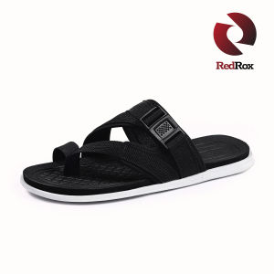 Sandal Selop Pria RedRox Hitam Putih Terbaru BOS PERFORMANCE HIGH STYLE VORN - 02
