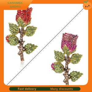 ❣️❣️❣️ Exquisite Shinning Rhinestone Rose Flowers Brooches For Women Party Jewelry Accessories Gifts