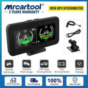 MRCARTOOL M50 Off Road GPS HUD Smart Inclinometer Car Digital Display Tilt Pitch Angle Inclinometer