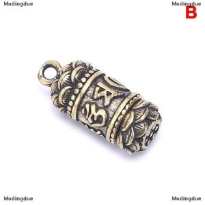 [COD] Modingdue Hollow Brass Buddha Sutra Cylinder Pendant Keychain Necklace Jewelry Box