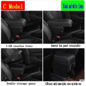 For VW Volkswagen Touran Caddy Armrest Center Console Central Storage Content with Cup Holder Products Arm Rest