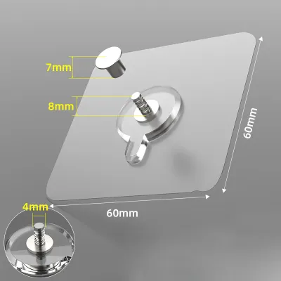20 Móc Dán Tường Treo Tranh Siêu Dính - Treo Khung Ảnh Đồng Hồ Đồ Decor Đa Năng - Không Cần Khoan Đục