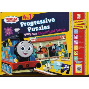幼儿 益智游戏 拼图 THOMAS & FRIENDS - PROGRESSIVE PUZZLES 托马斯与朋友们 附加贴纸 学前 启蒙 注意力组合能力分类能力观容能力专注力辨别能力判断能力 幼稚园 彩虹PELANGI