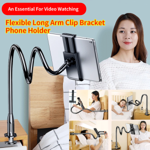 ✨Hot Sale✨Bed Lazy Holder Overhead Cell Phone Tablet Holder Bedside Holder Cell PhoneRotary Base Phone Stand For Bed Flexible Gooseneck Holder Overhead View Mount Desktop Bedside Lazy Bracket Adjustable Angle