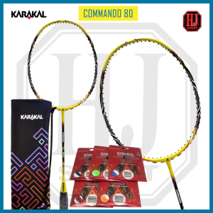 Raket Original Badminton Karakal Commando 80 Bonus Senar dan Tas Serut