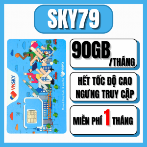 Sim 4G Mobifone SKY79 90GB/Tháng Full Băng Thông Không Giảm Tốc Miễn Phí Tháng Đầu Tiên Không Cần Nạp Tiền | FREESHIP - CHƯA KÍCH HOẠT