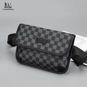 LouisWill Mens Chest Bag Fashion Waist Bag Business Shoulder Bag Cross Body Bag Lightweight Waterproof Casual Bag Money Phone Waist Fanny Pack Jogging Belt Fanny Pack for Workouts Sports Outdoor