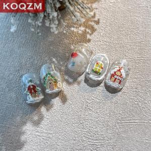[COD] KOQZM KITCHEN Cute Christmas Snowman Christmas Tree Santa Claus Nail Stickers Kawaii Art Stickers DIY New Year Accessories Manicure Decals