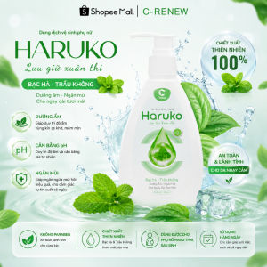 Dung Dịch Vệ Sinh Phụ Nữ Haruko Bạc Hà - Trầu Không Kháng Khuẩn Giảm Ngứa Ngăn Mùi Detox C - 150ml