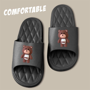 รองเท้าแตะน่ารักๆ รองเท้าแตะแบบสวม ลายน้องการ์ตูนหมีน้อยน่ารักๆ ทำจากยางอย่างดี ไม่ทำให้เจ็บเท้า