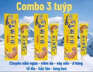 Combo 3 Tuýp kem hắc lào mề đay nấm ngứa vảy nến Thảo dược tự nhiên
