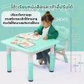 โต๊ะเด็กอนุบาล ขนาด60x60 ซม โต๊ะเขียนหนังสือ โต๊ะทำการบ้าน โต๊ะพลาสติก ชุดโต๊ะเก้าอี้เด็ก โต๊ะอ่านหนังสือเด็ก ปรับความสูงได้ โต๊ะเด็กประถม. 