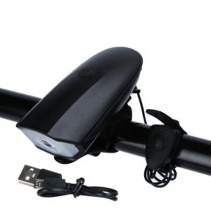 Đèn xe đạp thể thao chống nước có còi pin sạc USB loại đẹp