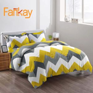 Bed Cover Set Triangel Mustard - Bed Cover 100x200 - 200x200 - Fankay
