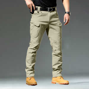 JEEP SPIRIT X7/X9 Waterproof Tactical Cargo Pants For Men In Khaki