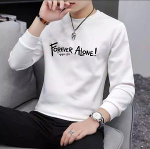 Sale Spesial Sweater Crewneck Elegan Kaos Trendy Sweatshirt Kasual Sweter Cowok Forever Alone