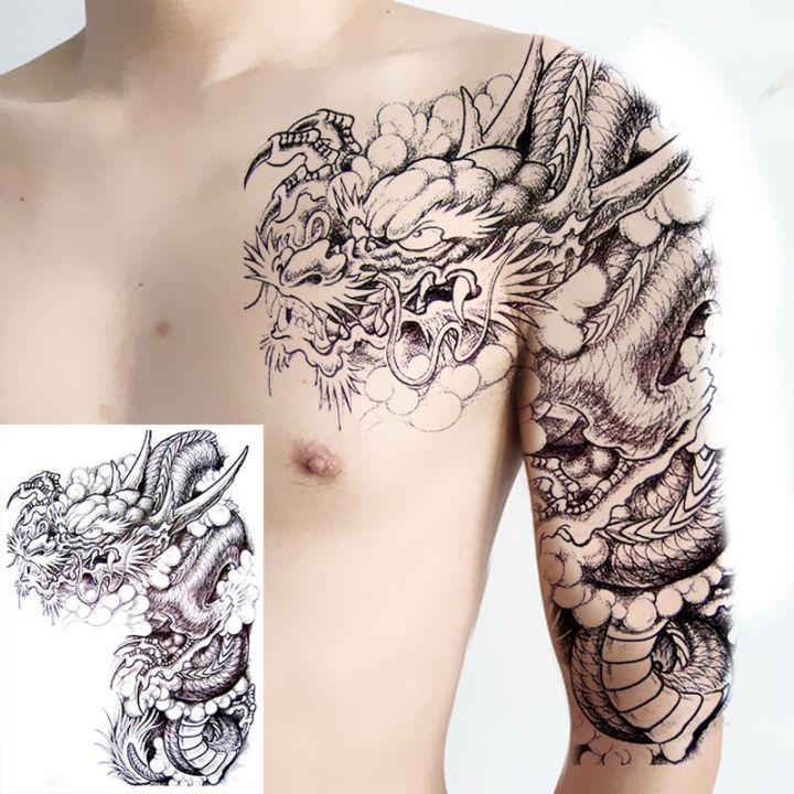 Amazon.com : Milisten Large Temporary Tattoos Waterproof Fake Tattoo  Realistic Dragon Waterproof Tattoo Body Full Sleeve Stickers for Men Adult  Women : Beauty & Personal Care