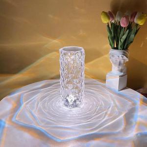 Lampu Meja Crystal LED Touch Lampu Hias Rose Diamond Mewah Aesthetic