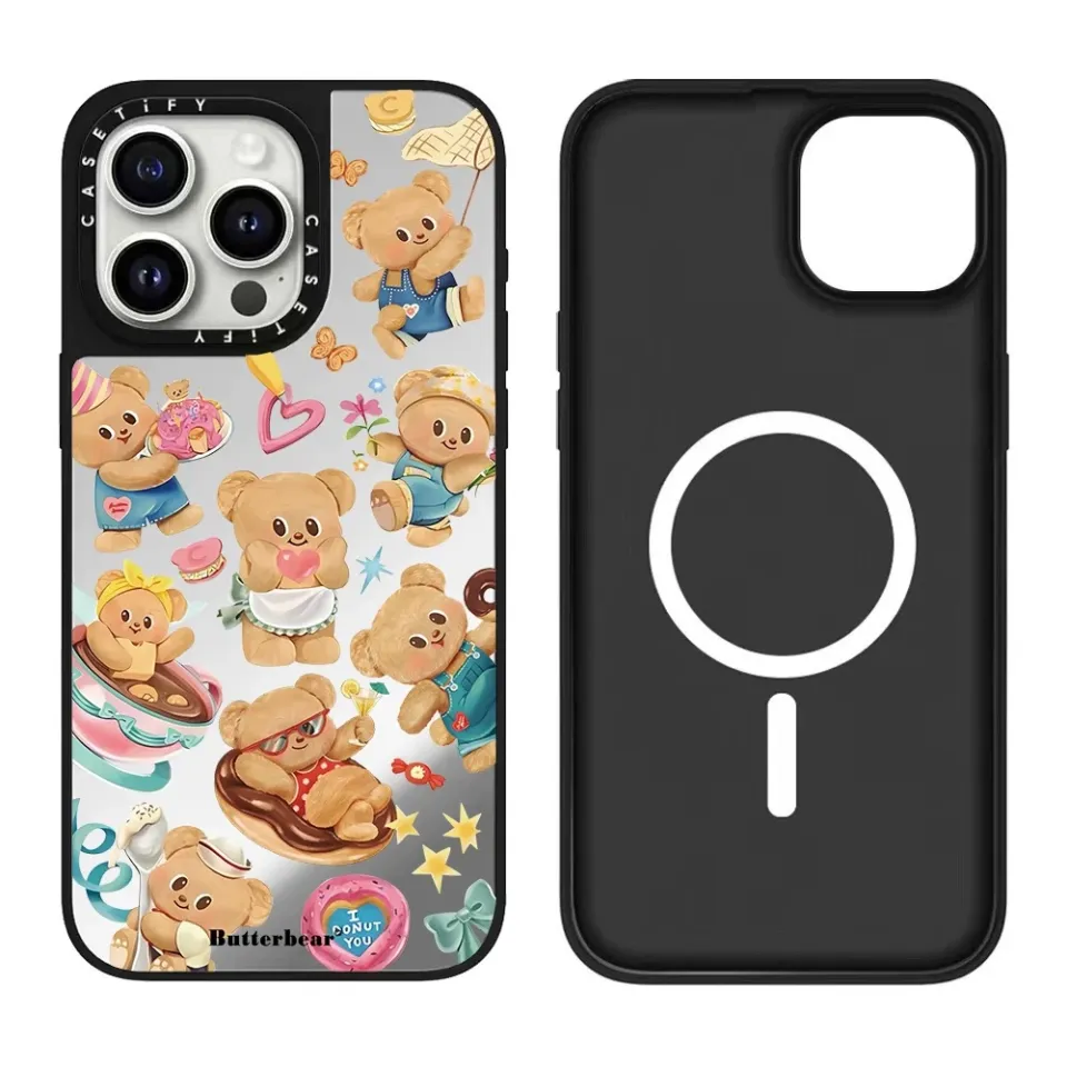 Original CASETiFY Butterbear series Mirror Case with Magsafe for