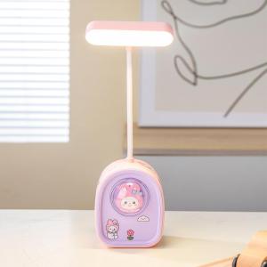 Christmas Gift Halloween 2pcs Hot Miniso Kawaii Usb Charge Led Desk Lamp Pencil Sharpener Suit Kuromi Cartoon Student Space Capsule Ornaments Night Light