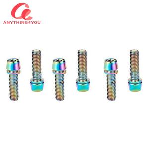 ENLEE Mountain Road Bicycle Stem Riser Bolts Titanium-plated MTB Bicycle Handlebar Screws Lightweight Bike Parts Accessories