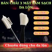 Bàn Chải Đánh Giày 3 Mặt Chuyên Dùng Cho Da Lộn Làm Sạch Bụi Bẩn Và Đánh Mịn Bề Mặt Da Lộn Da Nubuck