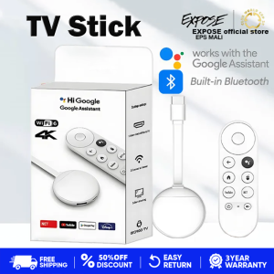 EXPOSE TV Stick 4K GOOGLE 14.0 Chromecast WiFi Voice Remote Netflix YouTube Disney+ Media Player