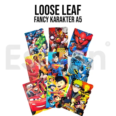 Loose Leaf Garis A5 KARAKTER 20lembar / kertas loose leaf KARAKTER / Kertas Loose Leaf A5 - 25Lembar