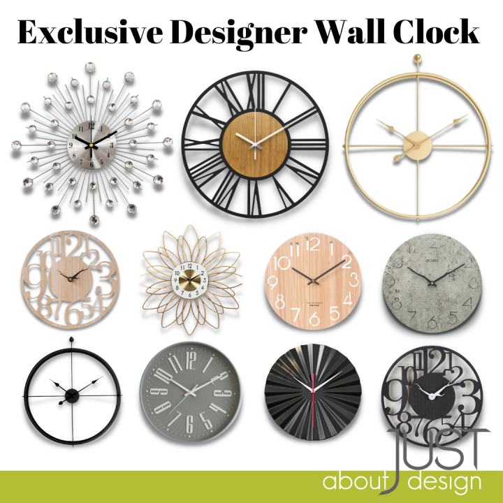 Designer Iron Clock Modern Silent Stylish Wall Clocks Home Office ...