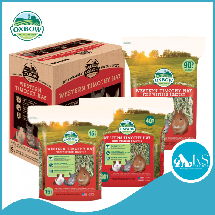Oxbow Western Timothy Hay 15oz / 40oz / 90oz / 9lb Small Animal Feed