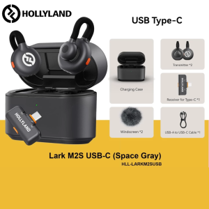 [NEW LAUNCH] Hollyland Lark M2S Wireless Microphone for Camera Smartphone USB-C Phone PC Noise Cancellation Microphone