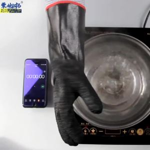 氯丁胶耐高温500度防热油泼溅防蒸汽防水隔热耐酸碱防油手套