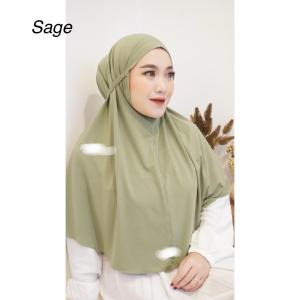 BERGO INSTAN MARYAM - Jersey Premium Warna Pastel Tali Instan Kerudung Hijab Trendi