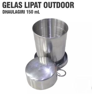 Gelas Lipat Dhaulagiri 150 mL 3 Layer Stainless Steel - Gelas Camping - Cangkir Gunung - Cangkir Lipat - Folding Mug Dhaulagiri