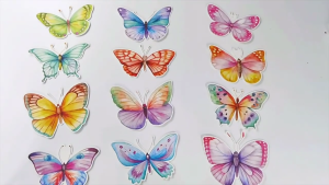 Colorful Butterfly Swirls Ornament Ceiling Swirls Hanging Decoration for Wedding Birthday Party Home Decoration