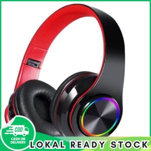 🔥【Ready Stock】🔥B39 Wireless Headset Bluetooth 5.0 Colorful LED Bass Stereo Wireless Headphones Ove-Ear Headphones