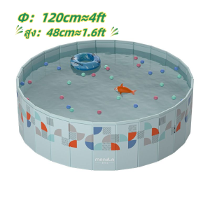 สระน้ํา สระน้ําเด็ก สระว่ายน้ำพับได้  สระน้ำครอบครัว ไม่เป่าลม PVC 160cm*48cm