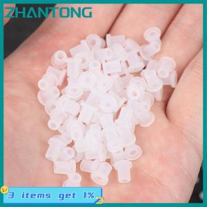 ZHANTONG 50PCS CISS Hollow Plug Transparent Ink Rubber Plug Empty Connector for