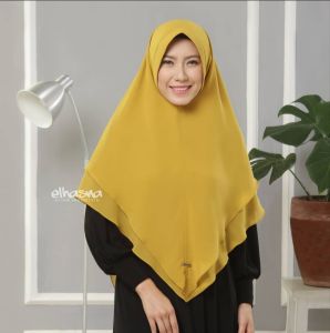 hijab instan terbaru ELHASNA - KHIMAR LANCIP ( L ) CERUTY DUA LAYER KERUDUNG INSTAN