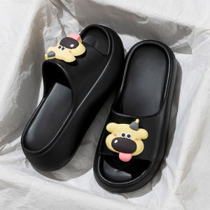 [Free Shipping] Cute Thick-Soled Slippers Outdoor Wear WomenS High-Heeled Casual Sandals Beach Sandals And Indoor Slippers For Women