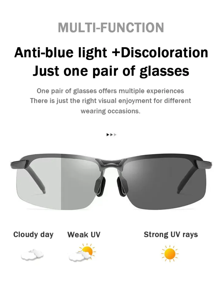 Photochromic in Sunglasses Anti radiation Blue Light eyeglasses square  frame computer glasses